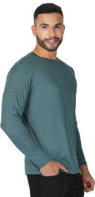 never lose Solid Men Round Neck Green T-Shirt