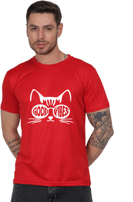 Atharva Trends Graphic Print Men Round Neck Red T-Shirt