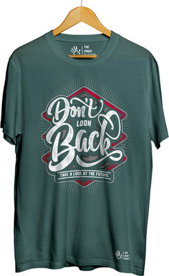 THE PRINT PLATTER Graphic Print Men Round Neck Dark Green T-Shirt