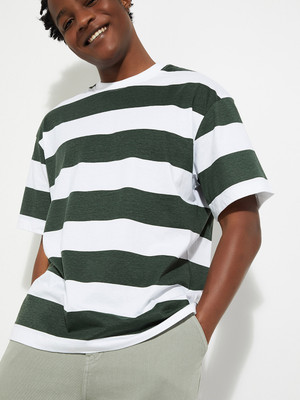 MAX Printed Men Round Neck Green T-Shirt