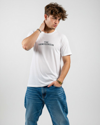 METRONAUT Graphic Print Men Round Neck White T-Shirt