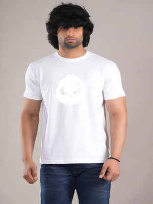 hesha Printed Men Round Neck White T-Shirt