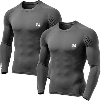 NINQ Solid Men Round Neck Grey T-Shirt