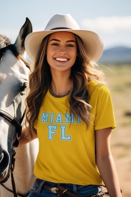 Calm Down Printed Women Round Neck Yellow T-Shirt