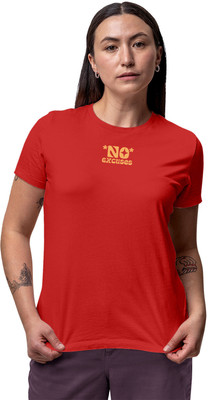 Fighterhero Printed Women Round Neck Red T-Shirt
