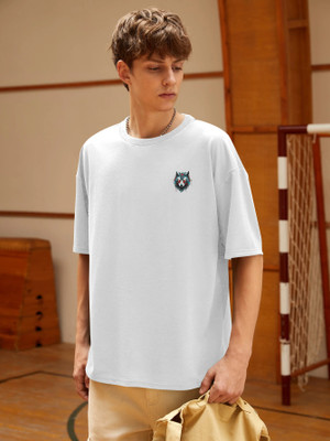 DD Dark Drive Printed Men Round Neck White T-Shirt