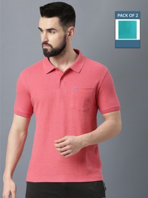 Force NXT Solid Men Polo Neck Multicolor T-Shirt