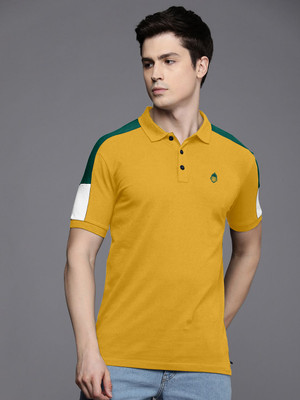 Astra Colorblock Men Polo Neck Green T-Shirt