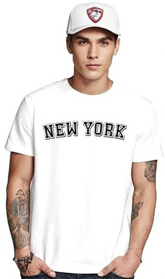 sms creation Graphic Print Men Round Neck White T-Shirt