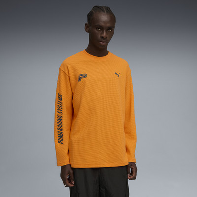 PUMA Solid Men Crew Neck Orange T-Shirt