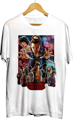 THE PRINT PLATTER Printed Men Round Neck White T-Shirt
