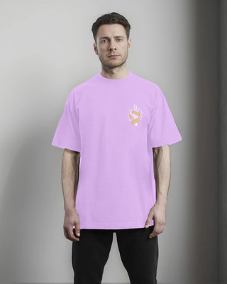 Moda Rapido Graphic Print Men Round Neck Purple T-Shirt