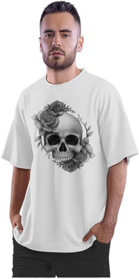 GPGARMENTSS Printed Men Round Neck White T-Shirt