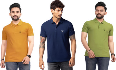 Tween Trends Solid Men Polo Neck Reversible Multicolor T-Shirt