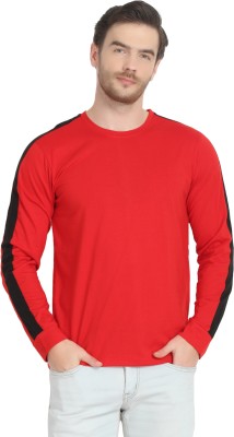 UNICUS APPAREL Printed Men Round Neck Red, Black T-Shirt