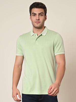 KILLER Solid Men Polo Neck Green T-Shirt