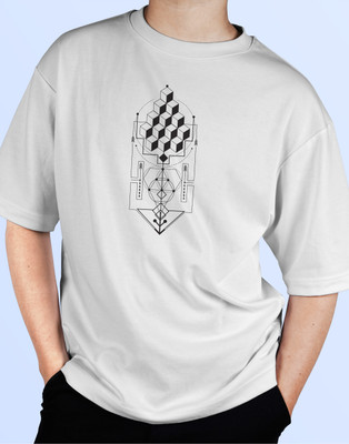 Hippie Shippie Graphic Print Men Round Neck White T-Shirt