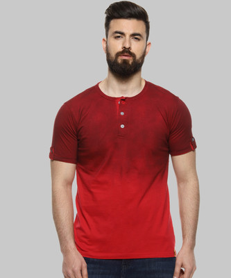 CAMPUS SUTRA Solid Men Round Neck Maroon T-Shirt
