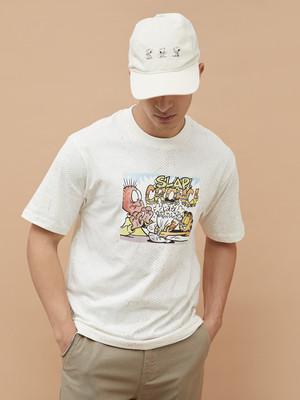 Fame Forever by Lifestyle Printed Men Round Neck White T-Shirt