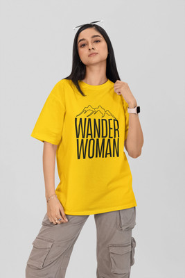 Stylewill Graphic Print Women Round Neck Yellow T-Shirt
