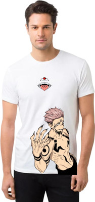 rrsteor Printed Men Round Neck White T-Shirt