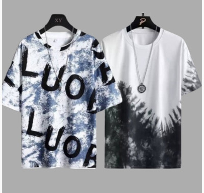 QUOOCO Graphic Print Men Round Neck Multicolor T-Shirt