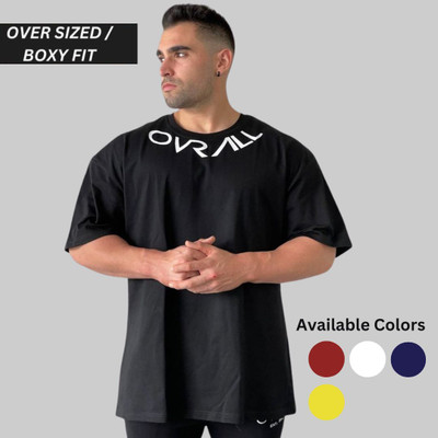 UrGear Printed Men Round Neck Black T-Shirt