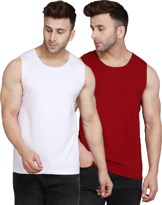 SLOWLORIS Solid Men Round Neck Multicolor T-Shirt