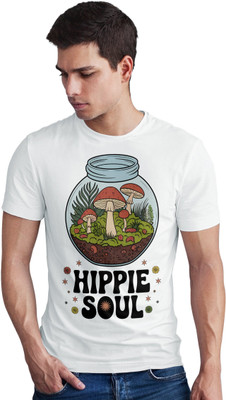 Seek Buy Love Printed Men Round Neck White T-Shirt