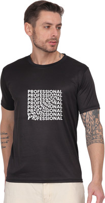 EKTABAZAR Graphic Print Men Round Neck Black T-Shirt