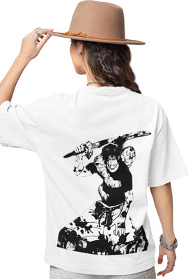 Humra Printed Couple Round Neck White T-Shirt
