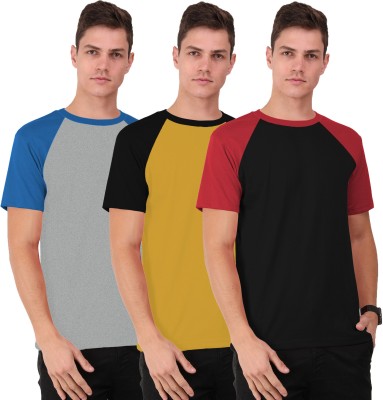 THE BLAZZE Colorblock Men Round Neck Multicolor T-Shirt