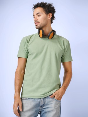FARROWX Printed Men Polo Neck Light Green T-Shirt