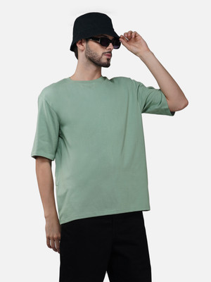 MEGAKART Solid Men Round Neck White T-Shirt