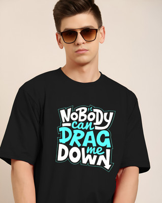 TQH Printed, Graphic Print Men Round Neck Black T-Shirt