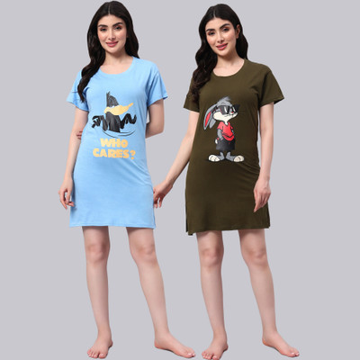 DUCOHIVE Graphic Print Women Round Neck Multicolor T-Shirt