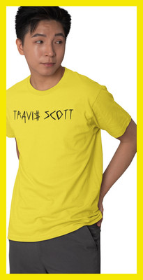 Streetfluencer Printed Men Round Neck Yellow T-Shirt