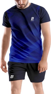 Bodysports.co Sporty Men Round Neck Multicolor T-Shirt