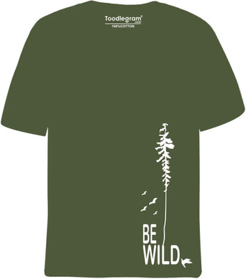 Toodleplus Printed Men Round Neck Green T-Shirt