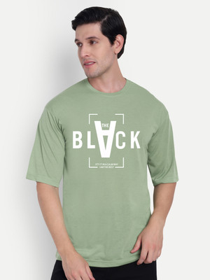 Benny Brooks Printed Men Round Neck Light Green T-Shirt