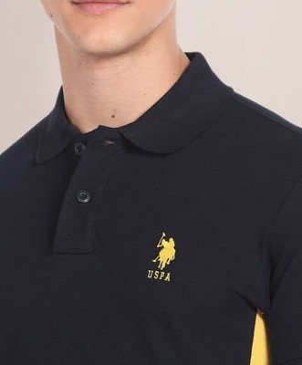 Varahient Solid Men Polo Neck Multicolor T-Shirt