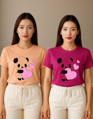 Berlin Graphic Print Women Round Neck Multicolor T-Shirt