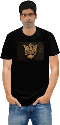 XMAN TEXTILES Graphic Print Men Round Neck Black T-Shirt