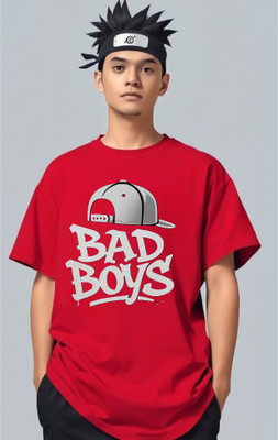 Goodsignn Typography Men Round Neck Red T-Shirt