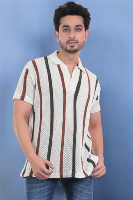 LWALS Printed Men Polo Neck Multicolor T-Shirt