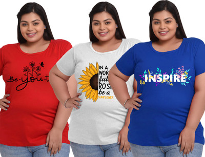Elite soul Graphic Print Women Round Neck Multicolor T-Shirt