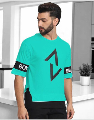 Autna Printed Men Round Neck Green T-Shirt