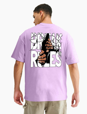 BubbleTwyst Graphic Print Men Round Neck Purple T-Shirt