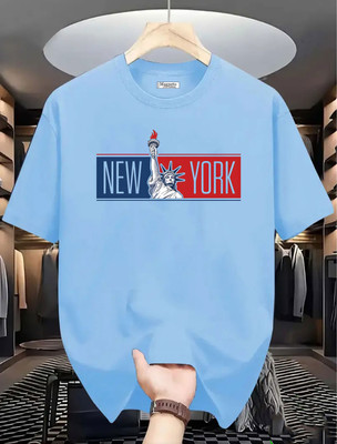 Magneto Graphic Print Men Round Neck Light Blue T-Shirt