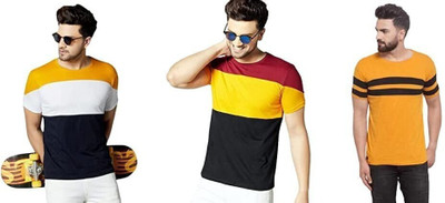 ATTITUDE START OF FASHION Printed Men Round Neck Multicolor T-Shirt